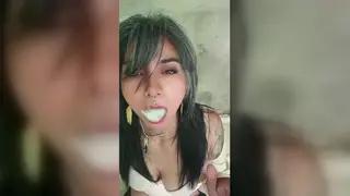 Curvy Latina MILF Teases With Slow Smoking Close-Ups