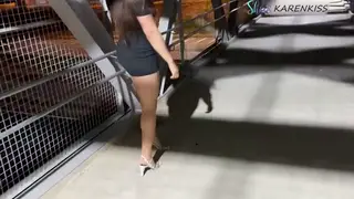 Blonde Latina Wife Cheats on Catwalk While Husband Watches