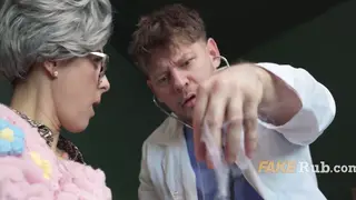 European Mature Woman Rides Doctor in Clinical Roleplay