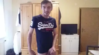 European Twink Performs Solo Webcam Striptease