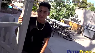 Tattooed Latino Breeds Asian Partner Bareback