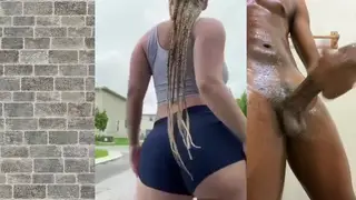 Curvy White Girl Twerks for BBC in Lingerie Compilation