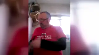 Hairy Bear Enjoys Solo Moment in Bathroom