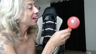 Blonde Latina MILF Gapes Her Ass With an Inflatable Toy