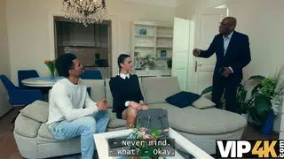 Brunette MILF Cheats with Older Black Lover