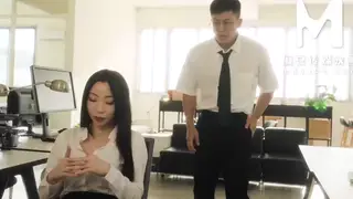 Asian Teacher Swallows Cum in Stockings Threesome
