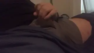 Amateur Stud Strokes His Thick Cock to a Massive Cumshot