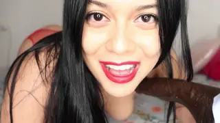Busty Amateur Rides a Dildo in a Skirt to Orgasm