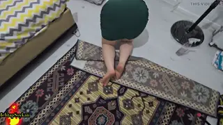 Arab MILF Maid Takes Landlord and Friend in Rough Threesome