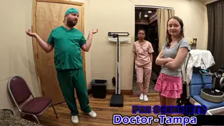 Petite Neighbor Endures First Gyno Exam From Doctor