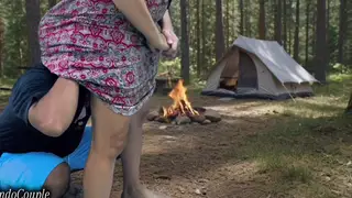 Asian Wife Cheats With Boss Outdoors in Stockings