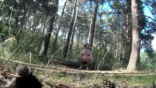 Mature Daddy Caught Stripping in the Woods