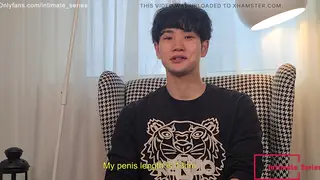 Japanese Twink Strips and Strokes Uncut Cock