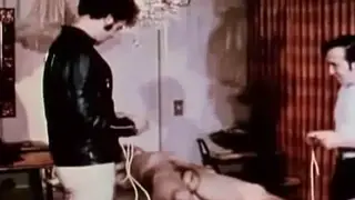 Vintage Masters Bind and Spank Submissive Men in a Dark Dungeon