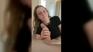 Petite European MILF Grows a Massive Cock in POV