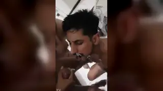 Latino Studs Swap Loads in Bareback Orgy