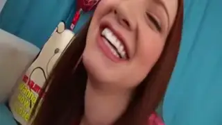 Redhead Teen Enjoys Pussy Licking on a Couch