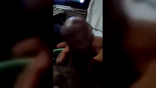 Latino Crossdresser Flaunts Skirt in Baby Roleplay