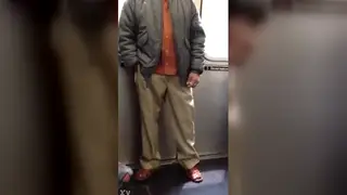 Guy Adjusts His Bulge Outdoors in Broad Daylight