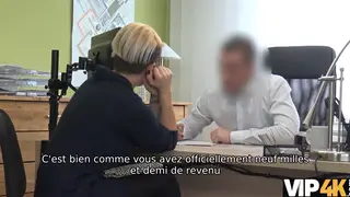 European MILF Rides Casting Agent on Office Desk