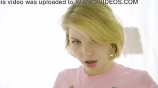 Blonde Petite Babe Explores Her Wet Pussy with a Vibrator