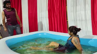 Indian Teen Masturbates Poolside While Voyeur Watches