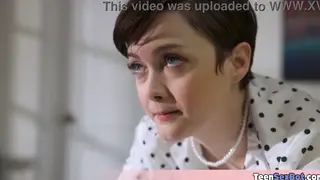 Petite Secretary Takes a Quick Blowjob at the Desk