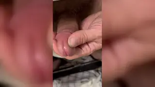 Amateur Shows Split Cock Masturbation In Bathroom POV