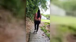 Voluptuous Latina BBW Flaunts Curves Outdoors Nude