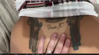 Tattooed Latina Cheats With Husband's Friend Nearby