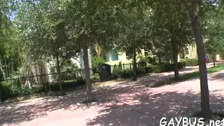 Muscular Black Hunk Sucks Cock and Takes a Cumshot