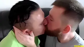 Hairy Bear Seduces Muscular Man with Oral Skill