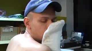 European Twinks Service Police Officers in Office Orgy