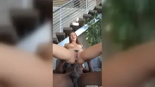 Petite Brunette Takes BBC Deep in Interracial Encounter