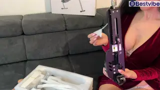 European MILF Rides Machine to Intense Climax