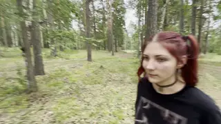 Busty Stranger Fucked Doggystyle in the Woods