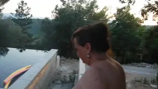 European BBW Pisses Openly on a Nudist Beach