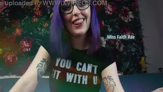 Tattooed Domina Controls Skinny Sub with Bondage Handjob