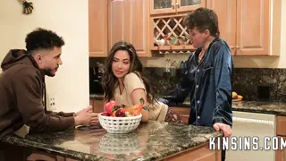 Stepsister Joins a Threesome with Latina Heat