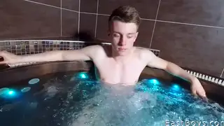 Blonde Twink Strokes Uncut Cock During POV Massage