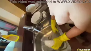 Asian Maid in Uniform Gets Bred in POV