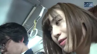 Hairy MILF Teases in Skirt During Risky Bus Ride
