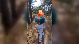 Curvy Teen Wife Flashes Outdoors for Older Man