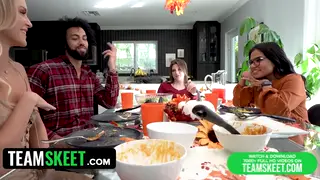 Three Women Share One Cock in Holiday Foursome