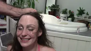 MILF Endures Rough Deepthroat and Takes Facial