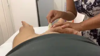 Asian Latina MILF Waxes Big Cock in Sensual Session