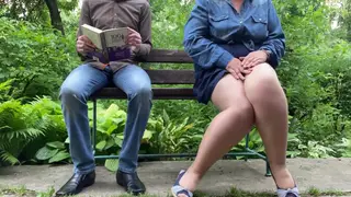 Curvy BBW Milf Pisses and Fucks Stranger Outdoors