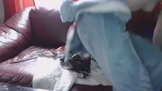 Redhead in a Onesie Fingers Herself to a Trembling Orgasm