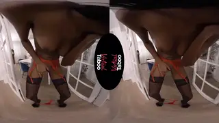 Ebony Teen Masturbates Solo in VR Experience