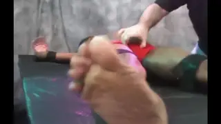 Mature Busty Woman Endures First Tickling Session on Camera